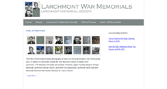 Desktop Screenshot of memorials.larchmonthistory.org