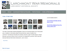 Tablet Screenshot of memorials.larchmonthistory.org